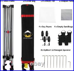 10X10 Pop up Canopy Beach Tent with One Push Setup Easy Outdoor Sun Shade fo