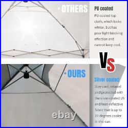 10X10 Pop up Canopy Beach Tent with One Push Setup Easy Outdoor Sun Shade fo