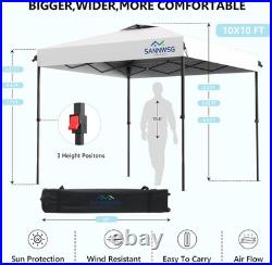 10X10 Pop up Canopy Tent with 3 Sidewalls, Easy up Canopy, Commercial Instant Shel