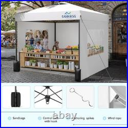 10X10 Pop up Canopy Tent with 3 Sidewalls, Easy up Canopy, Commercial Instant Shel