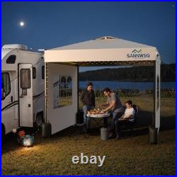 10X10 Pop up Canopy Tent with 3 Sidewalls, Easy up Canopy, Commercial Instant Shel