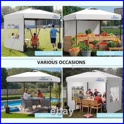 10X10 Pop up Canopy Tent with 3 Sidewalls, Easy up Canopy, Commercial Instant Shel