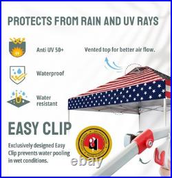 10X10 Pop up Canopy with 1 Side Wall Beach Tent with One Push Setup Outdoor