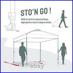 10X10 Pop up Canopy with 1 Side Wall Beach Tent with One Push Setup Outdoor