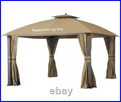 10X12 Replacement Gazebo Top for Eagle Brooke Gazebo Model A101007600, Beige