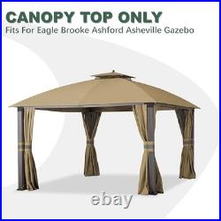 10X12 Replacement Gazebo Top for Eagle Brooke Gazebo Model A101007600, Beige