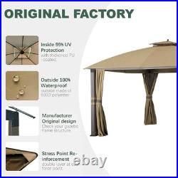 10X12 Replacement Gazebo Top for Eagle Brooke Gazebo Model A101007600, Beige