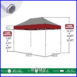 10X15 Ez Pop Up Canopy Outdoor Weeding Party Instant Shade Tent & Wheeled Bag