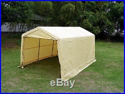 10X15X8ft Shelter Auto Canopy Carport Garage Portable Outdoor Cover Beige Tent
