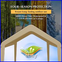 10X20 Canopy Replacement Cover, Carport Replacement Canopy Top Cover for 10' X 2