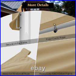 10X20 Canopy Replacement Cover, Carport Replacement Canopy Top Cover for 10' X 2