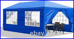10X20 Canopy Tent Party Tent with 6 Sidewalls, Blue