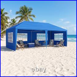 10X20 Canopy Tent Party Tent with 6 Sidewalls, Blue