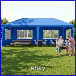 10X20 Canopy Tent Party Tent with 6 Sidewalls, Blue