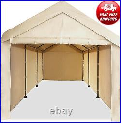 10X20 Carport Car Shelter Steel Frame Canopy Garage Tent Cover Enclosure Caravan