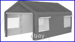 10X20 FT Heavy Duty Boat Car Canopy Garage with Removable Sidewalls and Roll-Up