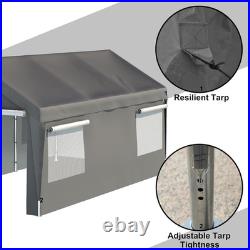 10X20 FT Heavy Duty Boat Car Canopy Garage with Removable Sidewalls and Roll-Up