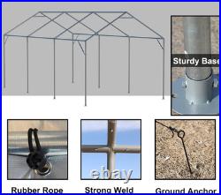 10X20 FT Heavy Duty Boat Car Canopy Garage with Removable Sidewalls and Roll-Up