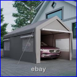 10X20 FT Heavy Duty Boat Car Canopy Garage with Removable Sidewalls and Roll-Up