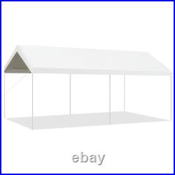 10X20 FT Steel Frame Canopy Shelter Waterproof Car Carport Garage Tent White