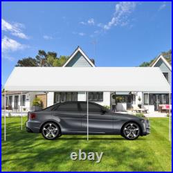 10X20 FT Steel Frame Canopy Shelter Waterproof Car Carport Garage Tent White
