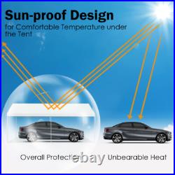 10X20 FT Steel Frame Canopy Shelter Waterproof Car Carport Garage Tent White