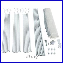 10X20 FT Steel Frame Canopy Shelter Waterproof Car Carport Garage Tent White