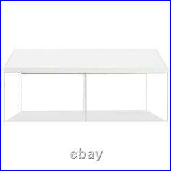 10X20 FT Steel Frame Canopy Shelter Waterproof Car Carport Garage Tent White