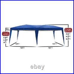 10X20' Outdoor EZ Pop Up Tent Folding Gazebo Wedding Party Canopy With 4 Sides