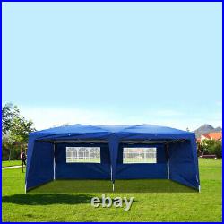 10X20' Outdoor EZ Pop Up Tent Folding Gazebo Wedding Party Canopy With 4 Sides