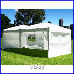 10X20' Outdoor EZ Pop Up Tent Folding Gazebo Wedding Party Canopy With 6Sides