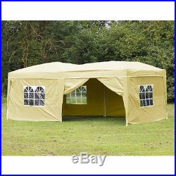 10X20' Outdoor EZ Pop Up Tent Folding Gazebo Wedding Party Canopy With Sides