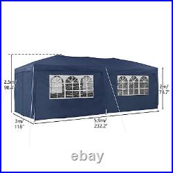 10X20' Outdoor Pop Up Tent Canopy Gazebo Wedding Multicolor Removable 4 Sides