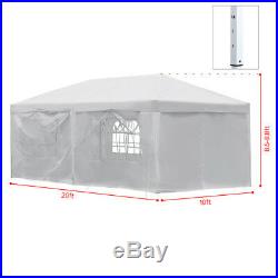 10X20' POP UP Wedding Party Tent Folding Gazebo Canopy Pavilion Shelter With6Walls