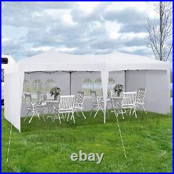 10X20' Pop Up Canopy Gazebo Tent Wedding Party 4 Side Outdoor Sunshade White