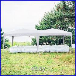 10X20' Pop Up Canopy Gazebo Tent Wedding Party 4 Side Outdoor Sunshade White