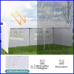 10X20' Pop Up Canopy Gazebo Tent Wedding Party 4 Side Outdoor Sunshade White