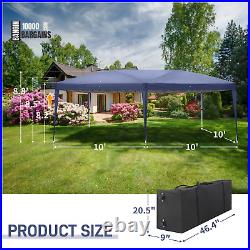 10X20' Pop up Canopy Party Tent Outdoor Folding Patio Shade Blue