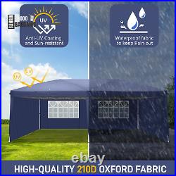 10X20' Pop up Canopy Party Tent Outdoor Folding Patio Shade Blue