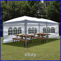10X20' White Outdoor Gazebo Marquee Tent Patio Wedding Party Pavilion With Sides