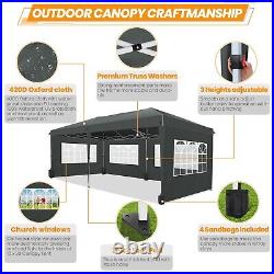 10X20FT Canopy Tent Pop Up Canopy with Sidewalls Commercial Instant Tent Gazebo