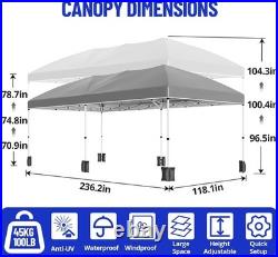 10X20Ft Outdoor Party Tent Waterproof Gazebo Canopy Tent Heavy Duty All Season
