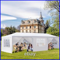 10X30FT White Party Canopy Tent, Outdoor Tent with 8 Removable Sidewalls