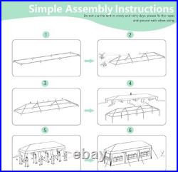 10X30FT White Party Canopy Tent, Outdoor Tent with 8 Removable Sidewalls