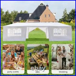 10X30FT White Party Canopy Tent, Outdoor Tent with 8 Removable Sidewalls