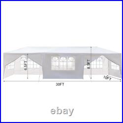 10X30Ft Outdoor Waterproof Large Canopy Tent with 8 Sidewalls