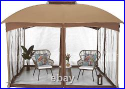 10ftx10ft Outdoor Canopy Tent Adjustable Height Patio Gazebo Tent with Netting