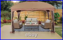 10ftx10ft Outdoor Canopy Tent Adjustable Height Patio Gazebo Tent with Netting