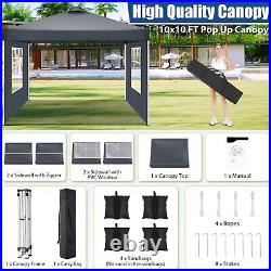 10x 10' Commercial Pop UP Canopy Tent Outdoor Folding Gazebo Wedding Party Tent