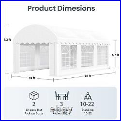 10x 20ft Outdoor Canopy Heavy Duty Wedding Party Tent Patio Gazebo With Sidewall